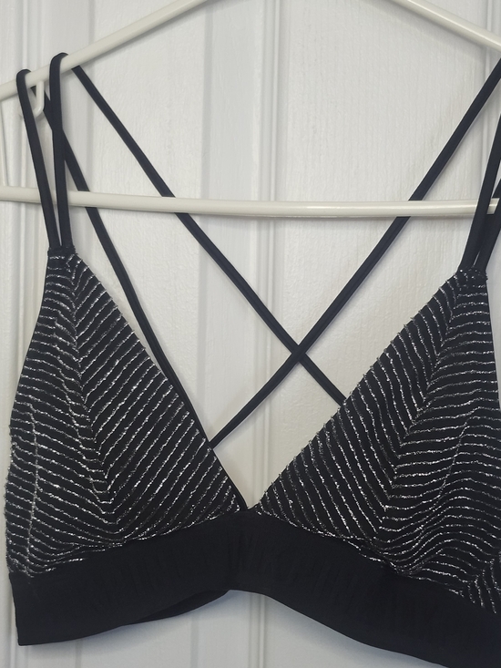 Victoria's Secret Other - Victoria's Secret PINK Black Bralette with Silver Accents - Size M
